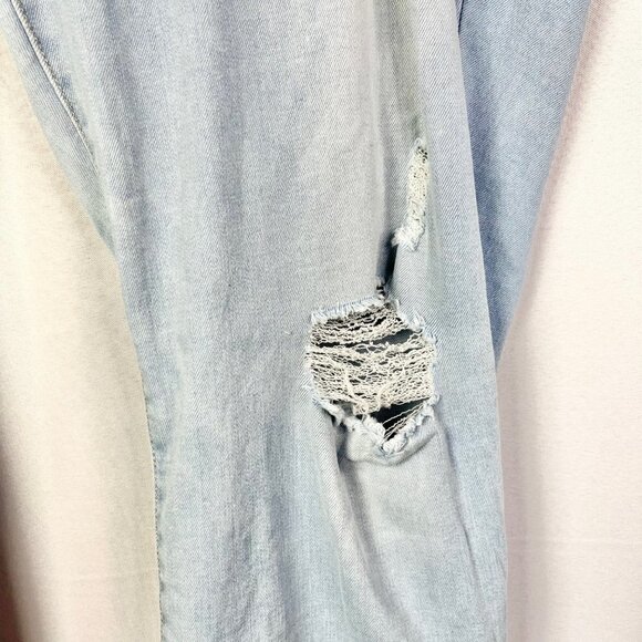 Arizona Light Blue Wash Distressed Super Skinny Jeans 24 - Picture 3 of 5